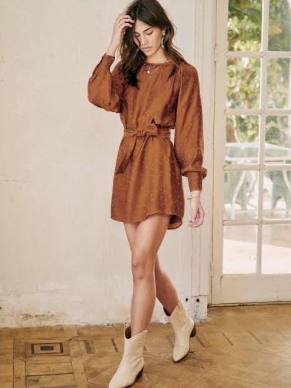 Sezane Erell Dress Caramel - Size 36